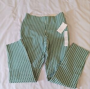 a new day Green and White Patterned Cropped Pants